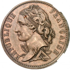 Druhá republika (1848-1852). Essai-piéfort de 10 centimes, súťaž Magniadas 1848, Paríž.