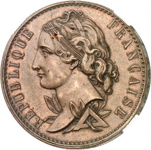 Druhá republika (1848-1852). Essai-piéfort de 10 centimes, súťaž Magniadas 1848, Paríž.