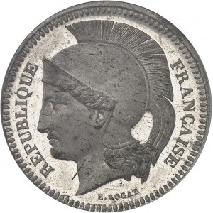 Druhá republika (1848-1852). Essai de dix centimes, soutěž 1848, druhý typ Rogat 1848, Paříž.