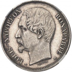 Druhá republika (1848-1852). 5 frankov J. J. BARRE, 2. proof, zvýšený okraj 1852, A, Paríž.