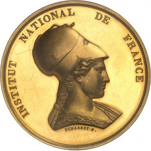 IIe République (1848-1852). Médaille d'Or, Institut de France, Académie des Sciences, prix de statistique, after Dumarest 1850, Paris.