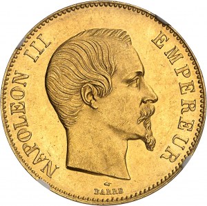 Druhé cisárstvo / Napoleon III (1852-1870). 100 frankov s holou hlavou 1857, A, Paríž.