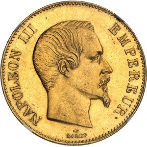 Second Empire / Napoleon III (1852-1870). 100 francs nude head 1858, A, Paris.