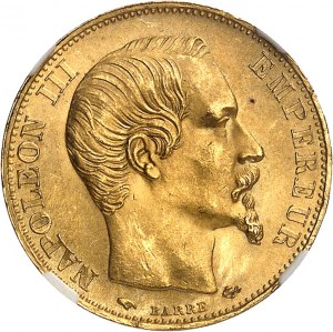 Druhé císařství / Napoleon III (1852-1870). 20 franků nahá hlava 1858, A, Paříž.