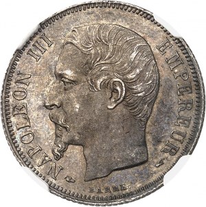 Druhé císařství / Napoleon III (1852-1870). 1 frank holá hlava 1854, A, Paříž.
