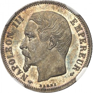 Drugie Cesarstwo / Napoleon III (1852-1870). 1 frank z gołą głową 1858, A, Paryż.