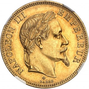 Druhé cisárstvo / Napoleon III (1852-1870). 100 frankov tête laurée 1862, BB, Štrasburg.