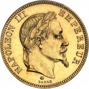 Second Empire / Napoleon III (1852-1870). 100 francs tête laurée 1864, A, Paris.