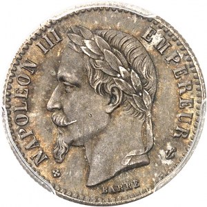 Second Empire / Napoléon III (1852-1870). 50 centimes tête laurée 1866, BB, Strasbourg.
