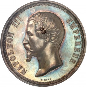 Second Empire / Napoleon III (1852-1870). Medal, Chemin de fer de l'Ouest (Paris à Brest), by A. Bovy 1855, Paris.