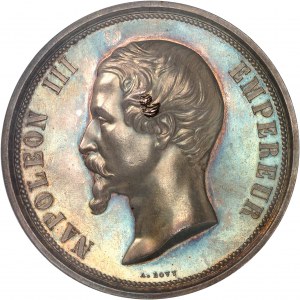 Drugie Cesarstwo / Napoleon III (1852-1870). Medal, Chemin de fer de l'Ouest (Paryż - Brest), A. Bovy 1855, Paryż.
