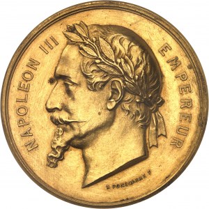 Drugie Cesarstwo / Napoleon III (1852-1870). Złoty medal, Wystawa Powszechna 1867, Ogrzewalnia pani Duvoir-Leblanc, Ponscarme 1867, Paryż.