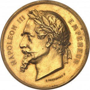 Second Empire / Napoléon III (1852-1870). Médaille d’Or, Exposition Universelle de 1867, maison de chauffage de Mme veuve Duvoir-Leblanc, par Ponscarme 1867, Paris.