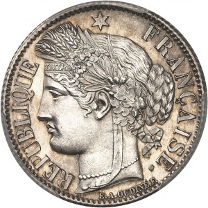 Vláda národnej obrany (1870-1871). 1 franc Cérès, Frappe spéciale (SP) 1871, A, Paríž.