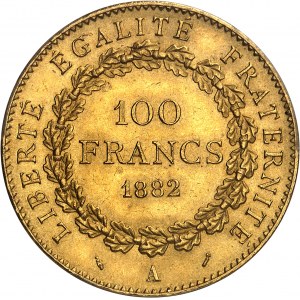 Terza Repubblica (1870-1940). 100 franchi Génie 1882, A, Parigi.