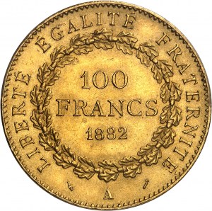 Třetí republika (1870-1940). 100 franků Génie 1882, A, Paříž.