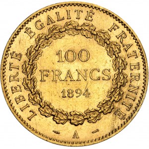 IIIe République (1870-1940). 100 francs Génie 1894, A, Paris.