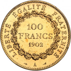 IIIe République (1870-1940). 100 francs Génie 1902, A, Paris.