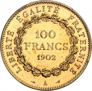 Tretia republika (1870-1940). 100 frankov Génie 1902, A, Paríž.