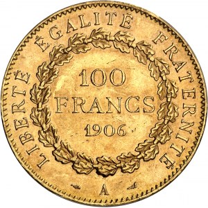 IIIe République (1870-1940). 100 francs Génie 1906, A, Paris.
