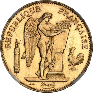 Terza Repubblica (1870-1940). 50 franchi Génie, Flan bruni (PROVA) 1900, A, Parigi.