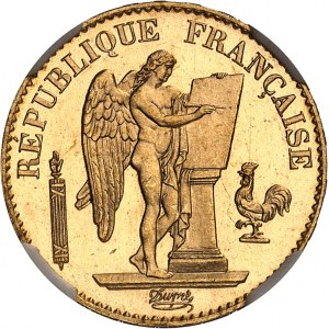 IIIe République (1870-1940). 20 francs Génie, Flan bruni (PROOF) 1889, A, Paris.