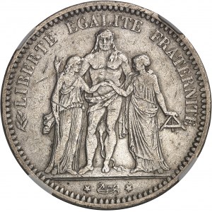 Dritte Republik (1870-1940). 5 Francs Hercule 1872, K, Bordeaux.