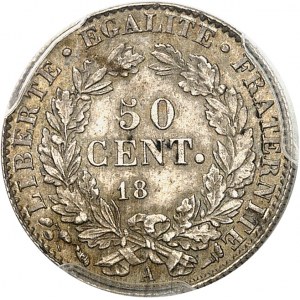 Trzecia Republika (1870-1940). Próba 50 centymów Cérès, niepełna data, Frappe spéciale (SP) 18-- (1896), A, Paryż.
