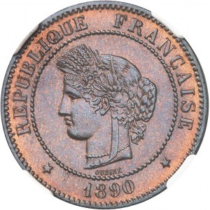 Terza Repubblica (1870-1940). 5 centesimi Cérès 1890, A, Parigi.