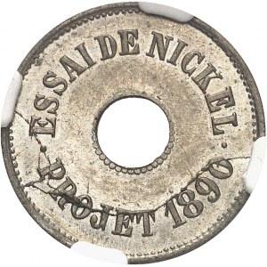 IIIe République (1870-1940). Essai de nickel ou projet de T. Michelin, au module 2 1890, Paris.