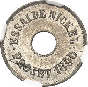 Trzecia Republika (1870-1940). Test niklu lub projekt T. Michelin, moduł 2 1890, Paryż.