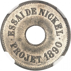IIIe République (1870-1940). Essai de nickel ou projet de T. Michelin, au module 2 1890, Paris.