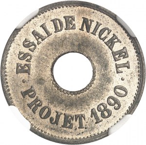 Dritte Republik (1870-1940). Nickelversuch oder Projekt von T. Michelin, im Modul 2 1890, Paris.