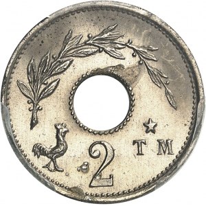 Terza Repubblica (1870-1940). Prova o progetto di nichel di T. Michelin, modulo 2, Frappe spéciale (SP) 1890, Parigi.
