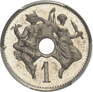 Dritte Republik (1870-1940). Versuch oder Entwurf von T. Michelin, im Modul 1, undatiert, Sonderschlag (SP) ND (1889), Paris.