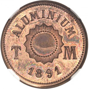 Třetí republika (1870-1940). Essai uniface od T. Michelina, imperforovaná, měděná mince 1891, Paříž.