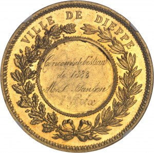 Third Republic (1870-1940). Gold medal, Livestock Show, 1st prize 1883, Rouen (Hamel).