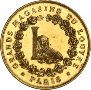 Trzecia Republika (1870-1940). Złoty medal, I nagroda w konkursie 1895, Piano veil, Grands magasins du Louvre 1895, Paryż.