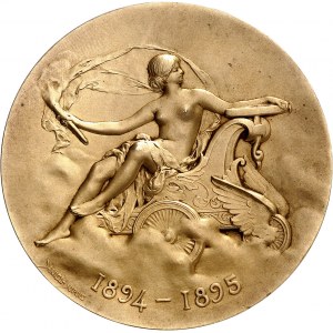 Trzecia Republika (1870-1940). Medal, Automobile Club de France, wyścig Paryż-Marsylia 1896 (2. Grand Prix A.C.F.), J.-B. Daniel-Dupuis 1896, Paryż.