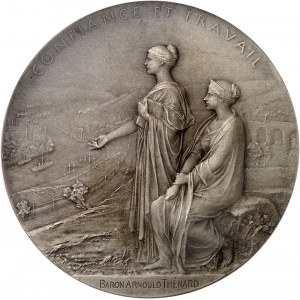 Third Republic (1870-1940). Medal, centenary of the Banque de France by O. Roty 1900, Paris.