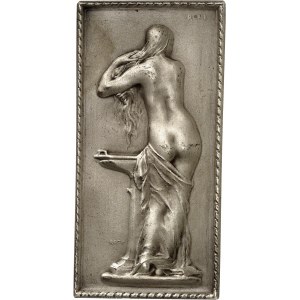 Tretia republika (1870-1940). Medaila, La Toilette od Oscara Rotyho, SAMF č. 183 1899, Paríž.