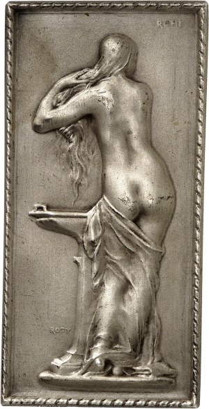 Tretia republika (1870-1940). Medaila, La Toilette od Oscara Rotyho, SAMF č. 183 1899, Paríž.