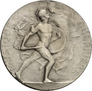 Třetí republika (1870-1940). Medaile, La Musique guerrière od Paula Niclausse, SAMF n° 13 1900, Paříž.