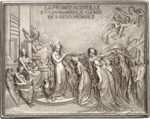 Dritte Republik (1870-1940). Medaille, Souvenir de l'Exposition Universelle par Jules-Édouard Roiné, SAMF n° 24 1900, Paris.