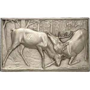 IIIe République (1870-1940). Medal, Combat de cerfs by Georges Gardet, SAMF n° 48 1900, Paris.