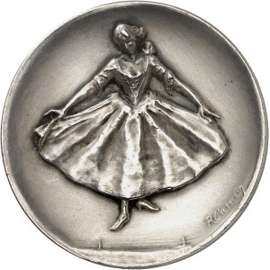 Tretia republika (1870-1940). Medaila, La danse ou Tour de valse od Ruppera Carabina, SAMF č. 16 1901, Paríž.