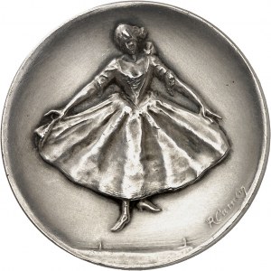 Tretia republika (1870-1940). Medaila, La danse ou Tour de valse od Ruppera Carabina, SAMF č. 16 1901, Paríž.