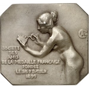 IIIe République (1870-1940). Médaille, La Société des Amis de la Médaille Française par Alexandre Charpentier, SAMF n° 47 1901, Paris.