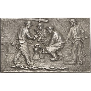 IIIe République (1870-1940). Medal, The Blacksmiths by Gustave Loiseau-Bailly, SAMF n° 22 1903, Paris.