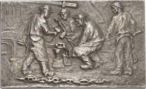 IIIe République (1870-1940). Medal, The Blacksmiths by Gustave Loiseau-Bailly, SAMF n° 22 1903, Paris.